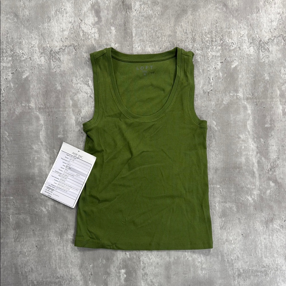 LOFT Olive Green Tank Top
